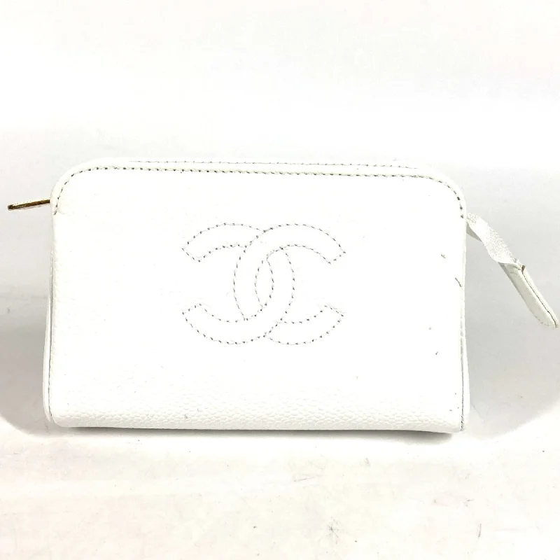 Chanel Small Crossbody Bag for TravelChanel Cigarette Case Makeup pouch Cosmetics Pouch Pouch White