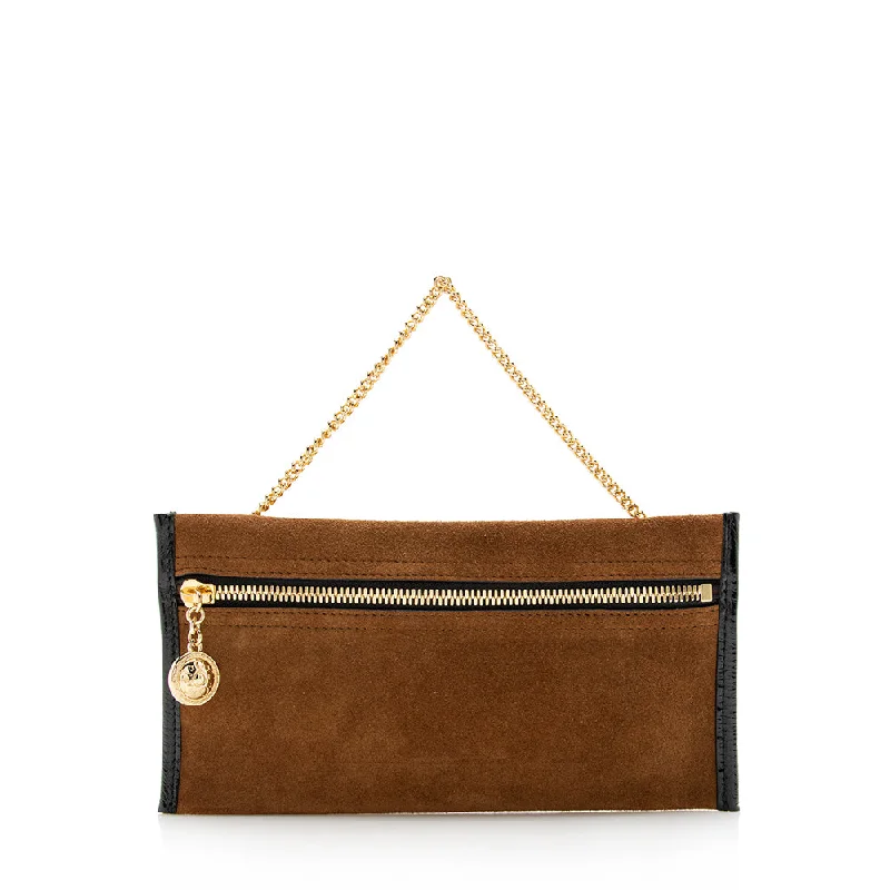 Ladies Gucci shoulder bags with a wide - width strapGucci Suede Pochette