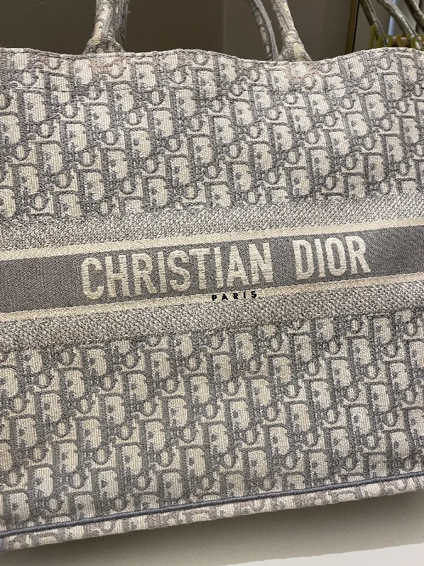 Dior Book Tote Grey Oblique