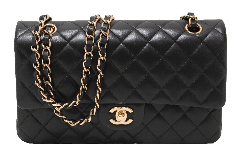 Chanel Black Handbag for Business MeetingsChanel Classic Black Quilted Lambskin Leather Classic Medium Double Flap Bag