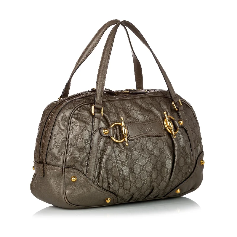 Gucci backpacks for women with a hidden back pocketGucci Guccissima Jockey Boston Bag (30176)