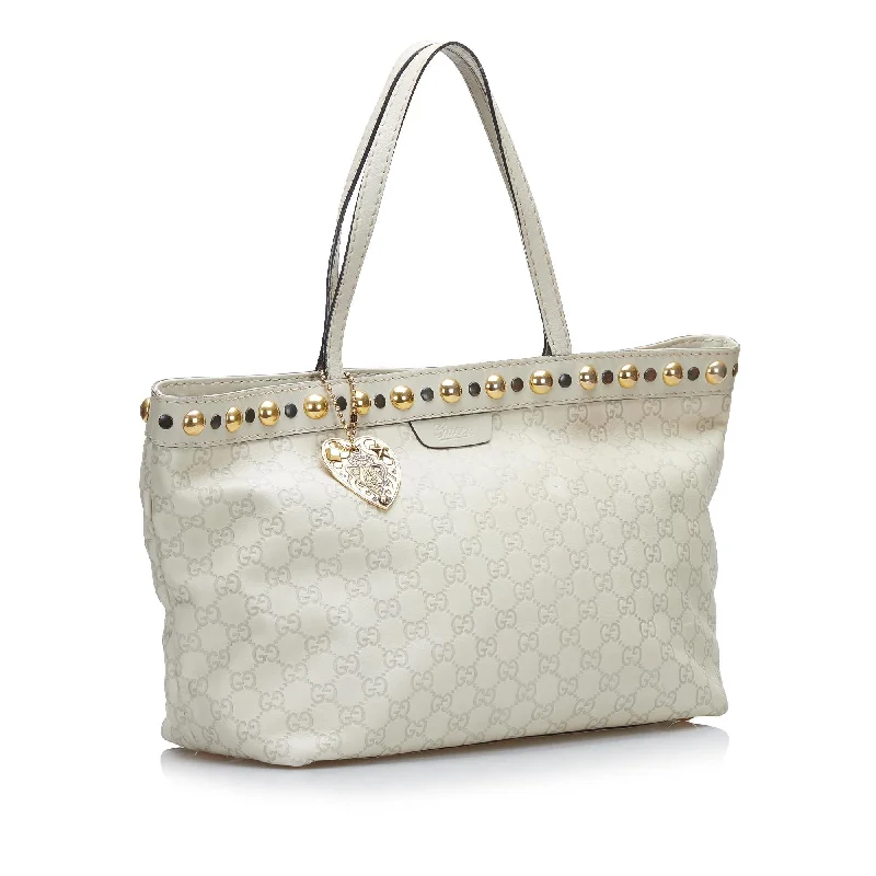 Women Gucci Sylvie bags with a crystal - embellished web stripeGucci Guccissima Babouska Tote (35238)