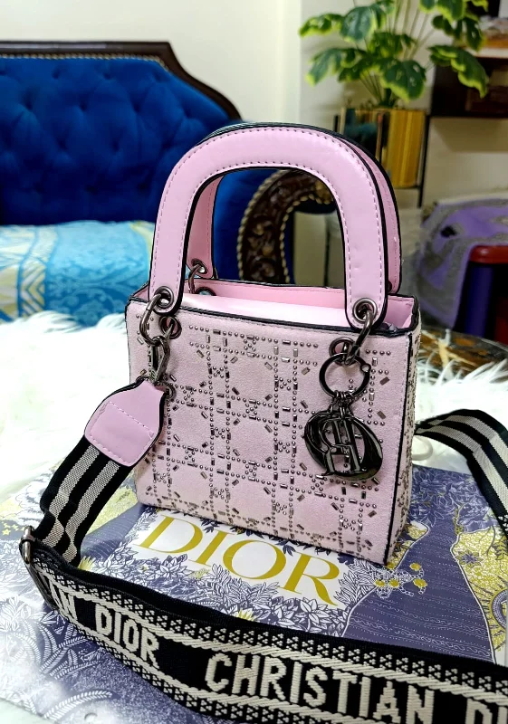 Dior Crossbody Bag with Long Belt – Premium Quality (pink)