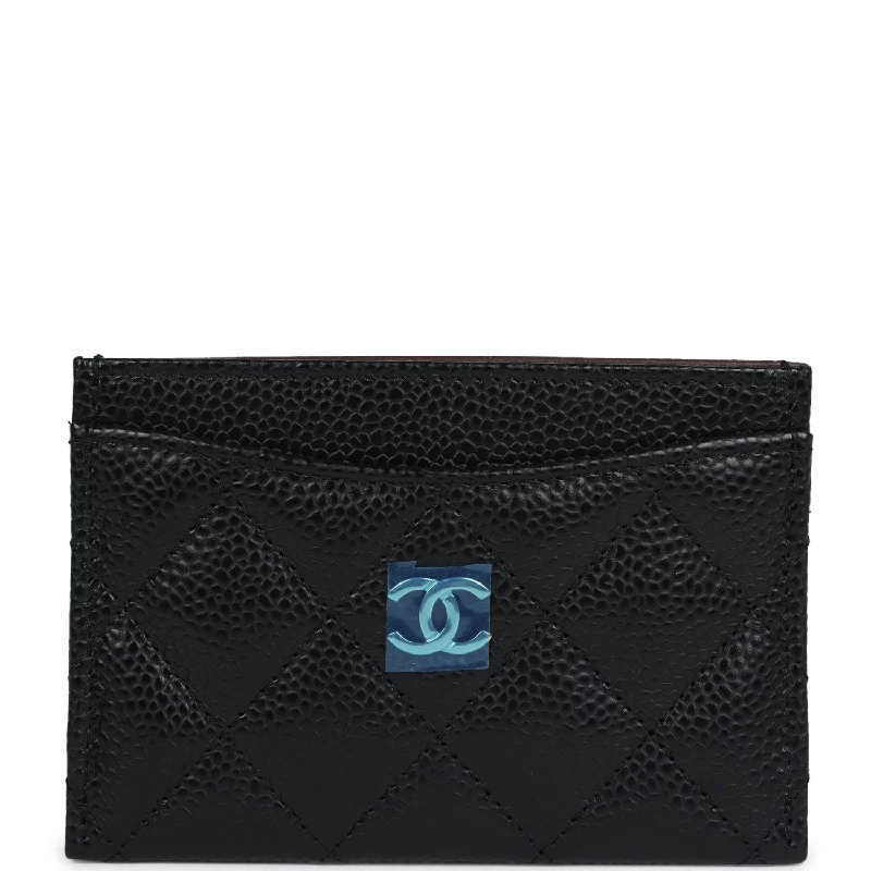 Chanel Small Crossbody Bag for TravelChanel Classic Card Holder Black Caviar Silver Hardware