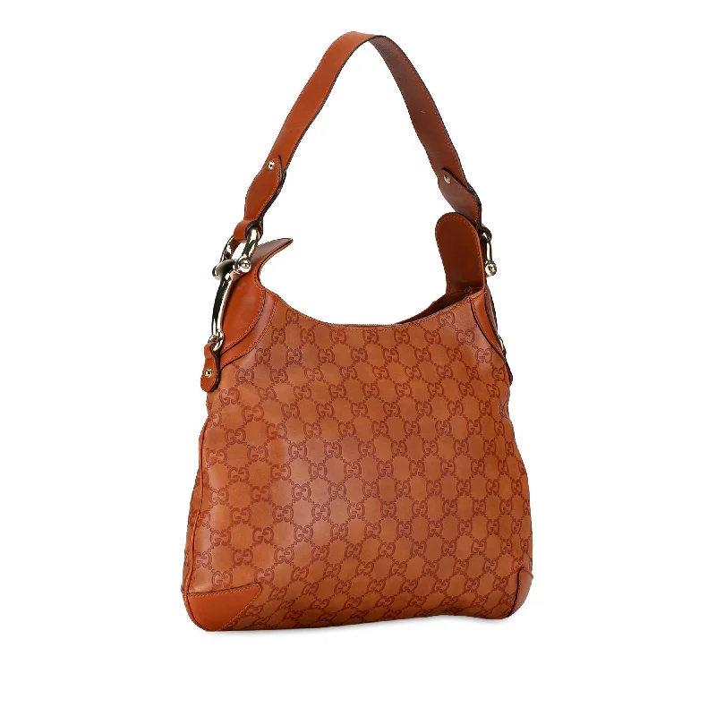 Ladies Gucci handbags with a detachable coin purse insideGucci Guccissima Horsebit Creole Hobo bRQZUE)