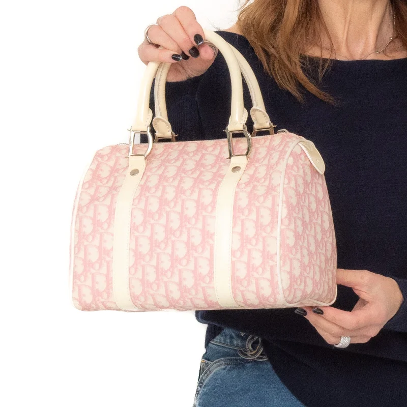 Christian Dior Pink Monogram Boston Bowler Bag